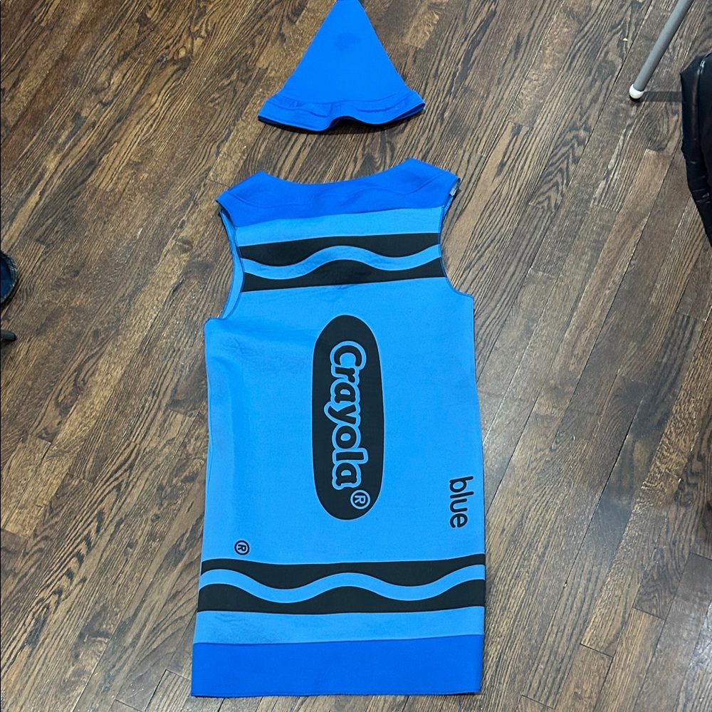Crayola Blue Crayon Costume unisex adult small